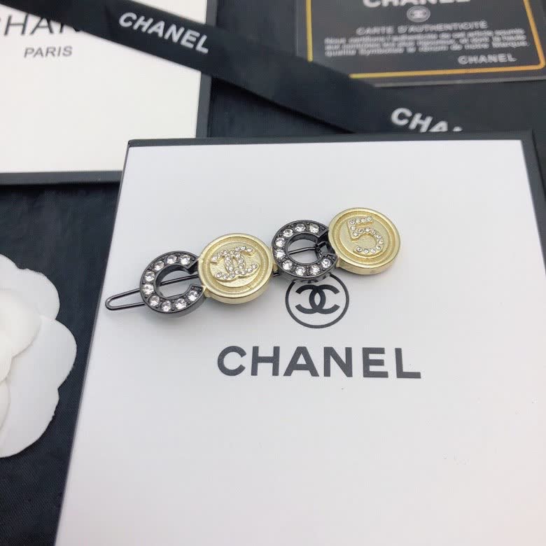 Chanel Hair Clip with CC and Coin Design